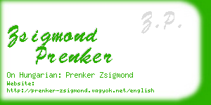 zsigmond prenker business card